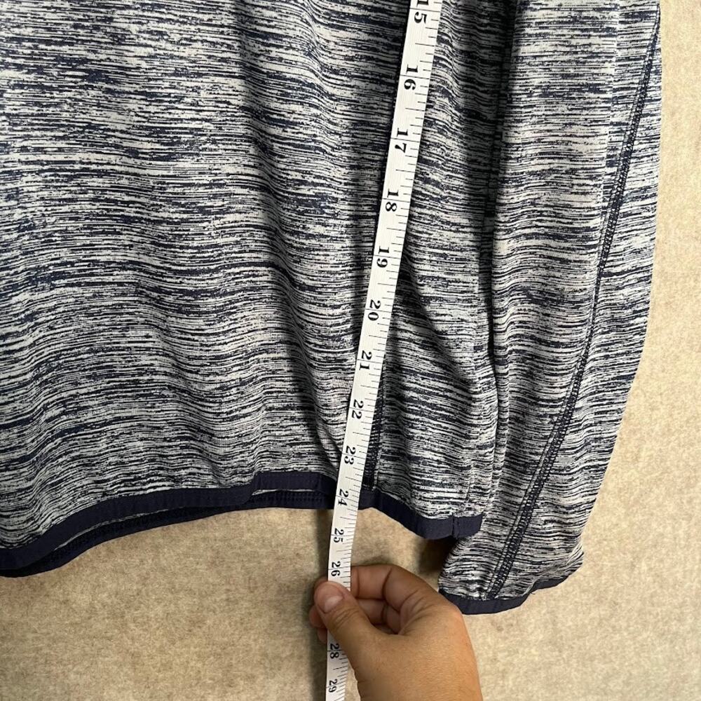Russell Dri-Power 360 Heathered Navy Gray Hooded Long Sleeve Size Medium - Picture 5 of 11